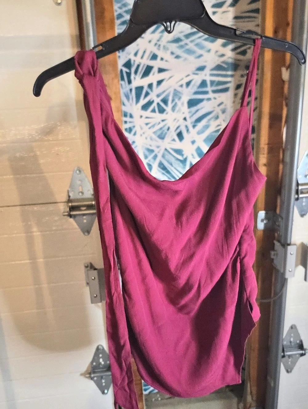 Free People Draped Smocked Camisole in Purple Size Small NWT